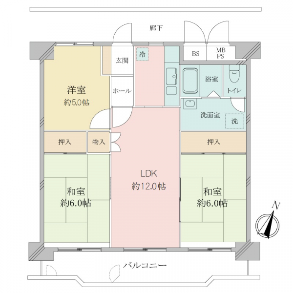 サンライフ本山の間取図