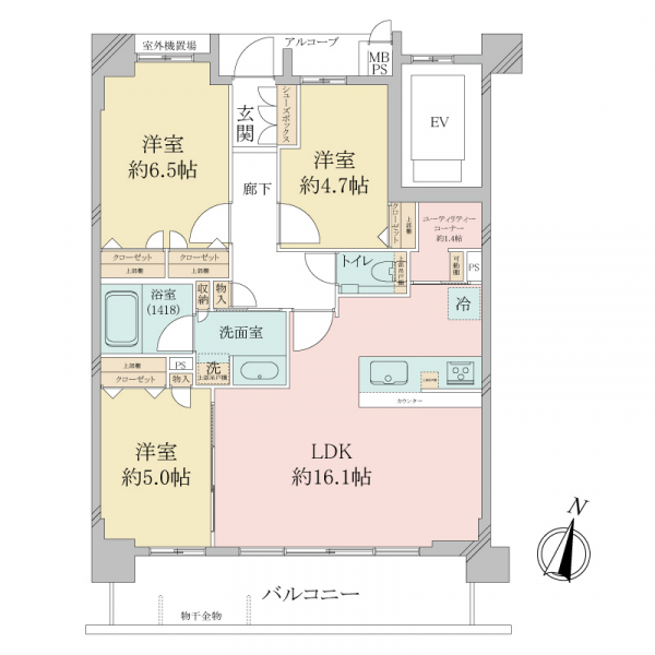 ワコーレ御影１丁目の間取図