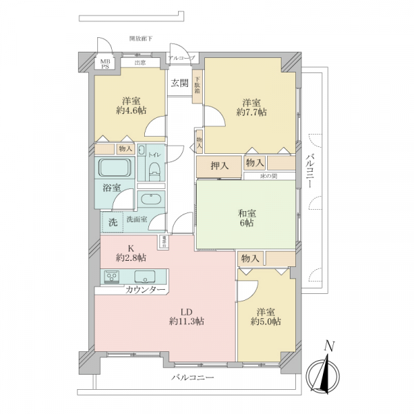 ファミール諏訪山公園の間取図