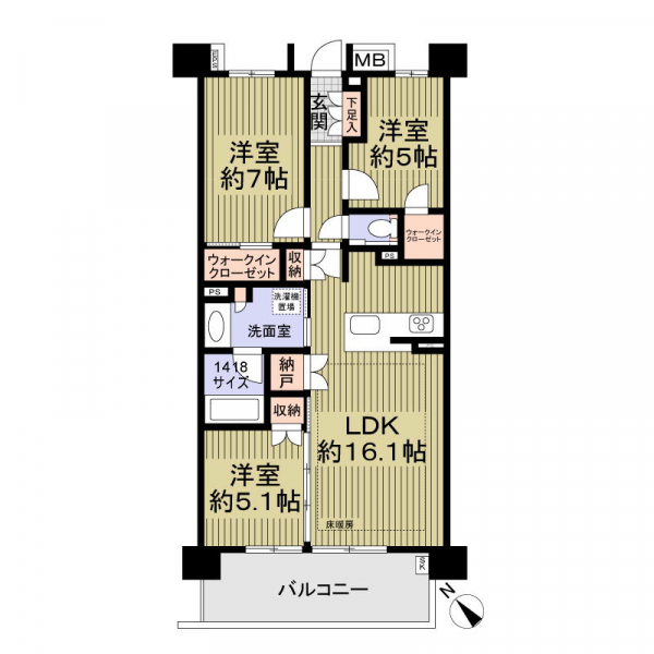 プレディア瑞穂岳見町の間取図