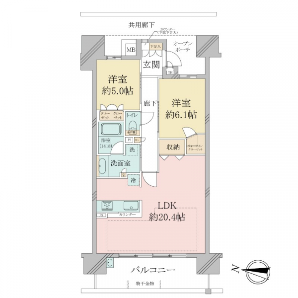 Ｂｒｉｌｌｉａレジデンス六甲アイランドの間取図
