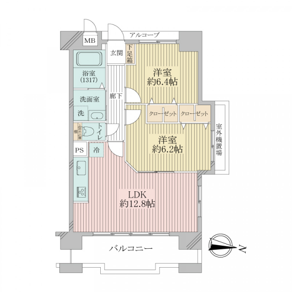 グローバル伊丹駅前の間取図