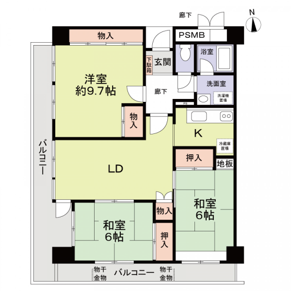 岩塚町スカイマンションの間取図