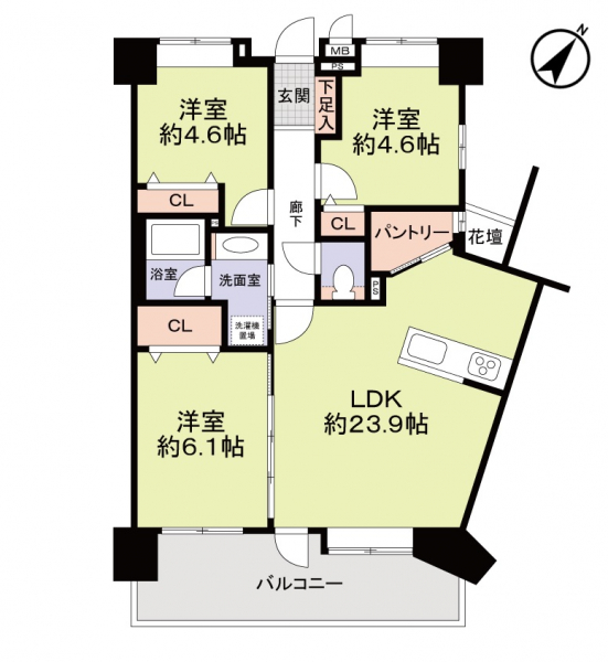 ＪＧＭベリテュード箱崎公園セカンドステージの間取図