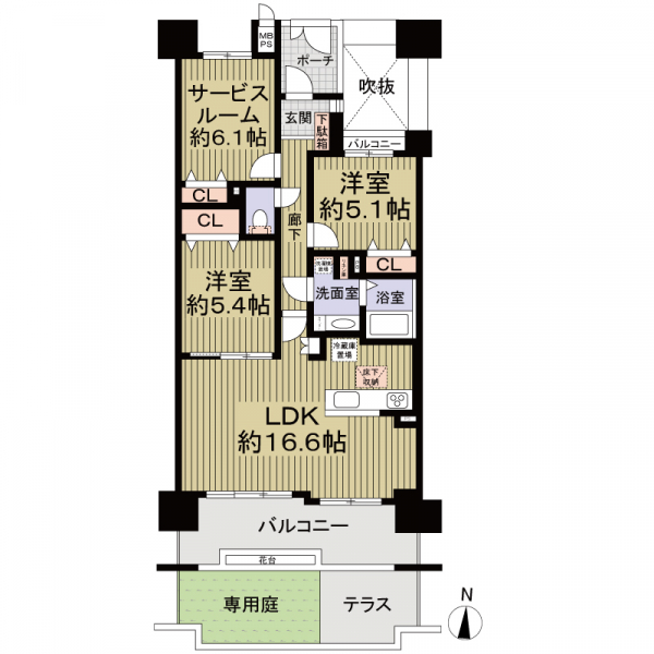ライオンズマンションニューシティ日進の丘参番館の間取図
