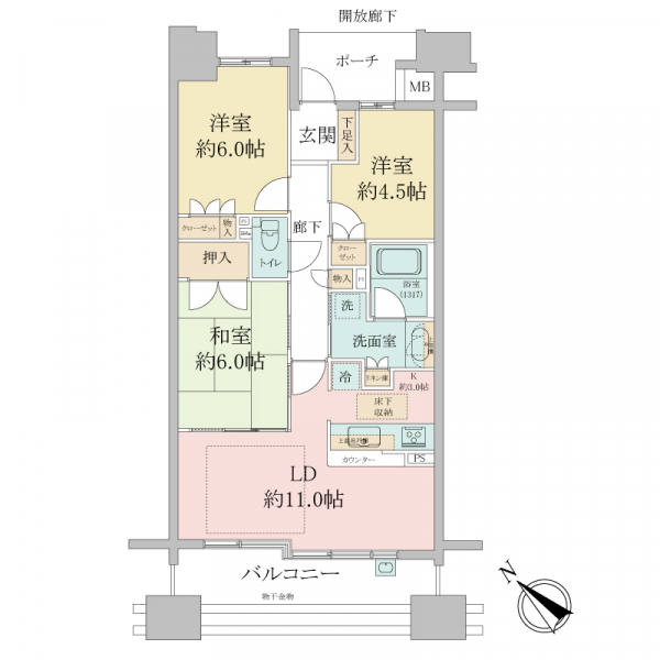 パークスクエア・レピア御幣島東公園の間取図