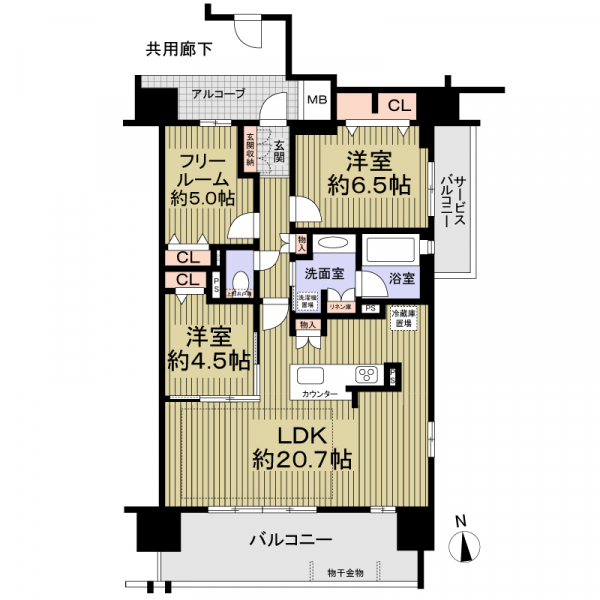 プレサンスロジェ金山セリエの間取図