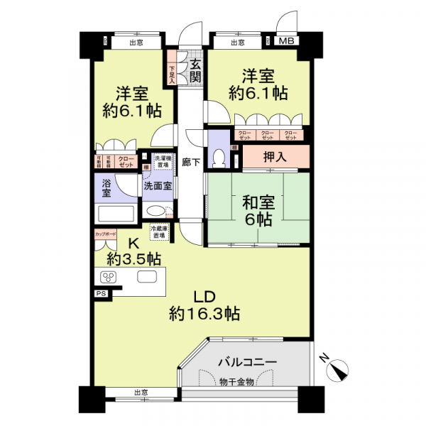 コアマンション香椎南ネクステージの間取図