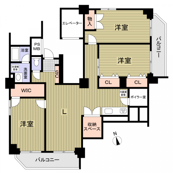 日車マンション平和が丘Ａの間取図
