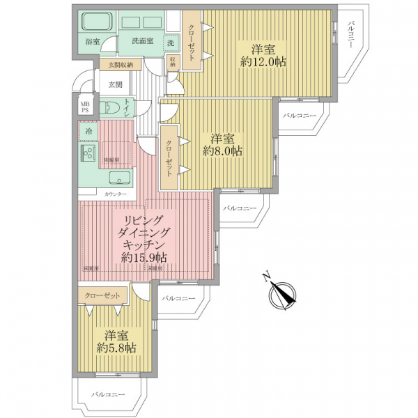 イトーピア上池台マンションの間取図