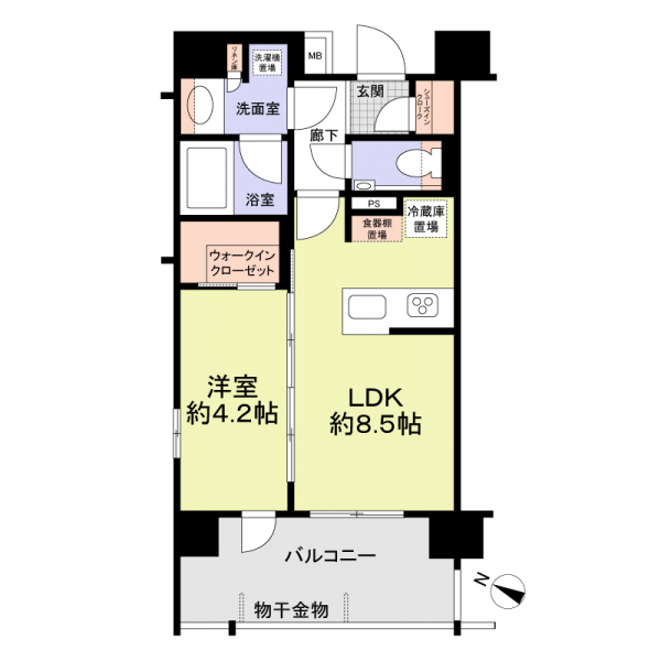 プレシス北浦和ディアラの間取図