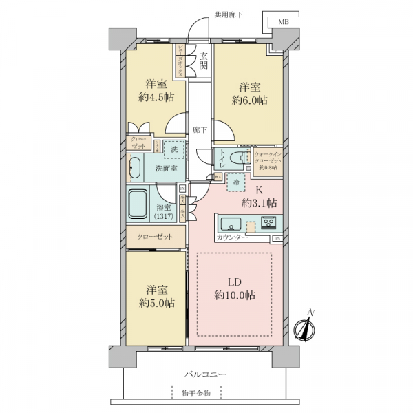 リビオシティ船橋北習志野の間取図