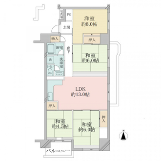 武庫川あおぞらのまちの間取図