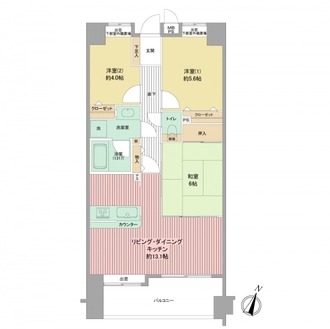 ビッグヴァン湘南台参番館の間取図