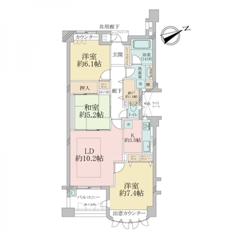 セレッソコート仁川の間取図