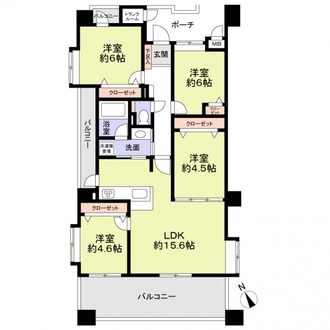 アルフィーネ箱崎宮前の間取図