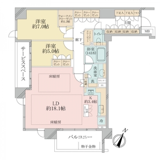パークホームズ目白ザテラスの間取図