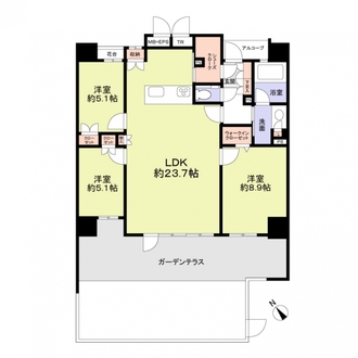 フォレストプレイス香椎照葉ザ・テラス０２の間取図