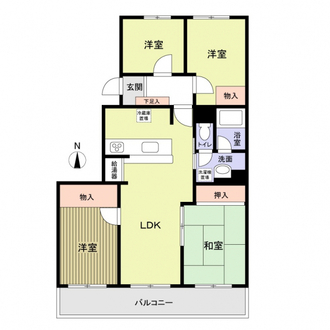 神丘コーポラスの間取図