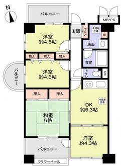 エクセラート天王寺東の間取図