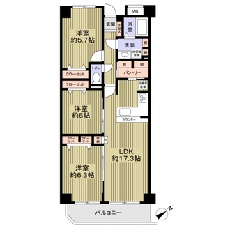 チッタ名和の間取図