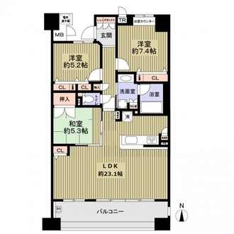 バンベール・グラン豊田下市場の間取図