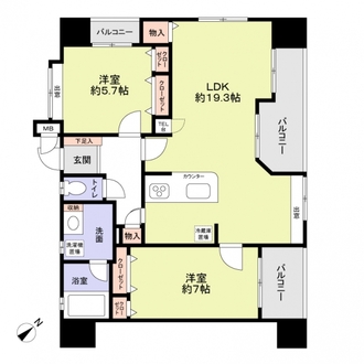 エイルマンション博多駅東コンフォートの間取図
