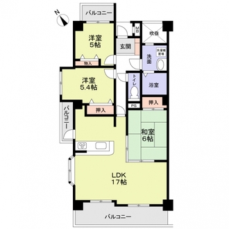 プリミエール勝川ＩＩの間取図