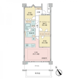 ライオンズ芦屋グランフォートの間取図