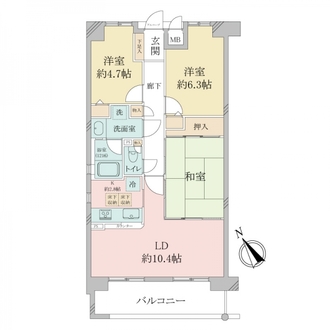 藤和シティホームズ西宮東町の間取図