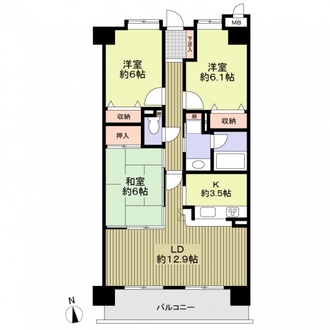 ユニーブル旭前の間取図