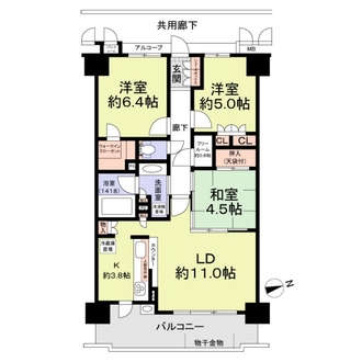 アルス上新庄西の間取図