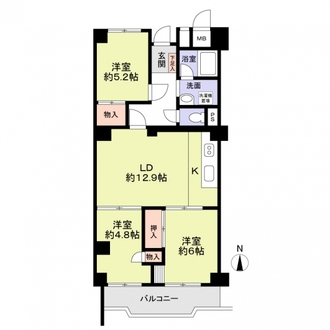 丸の内パークマンションの間取図