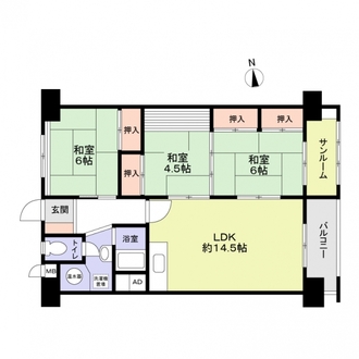 高針北住宅の間取図