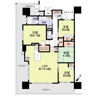 Ｔステージ浄水駅前ルミナリータワーの間取図