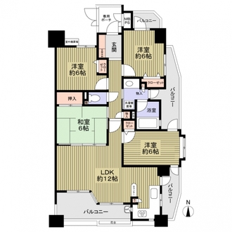 ライオンズガーデン六番弐番館の間取図