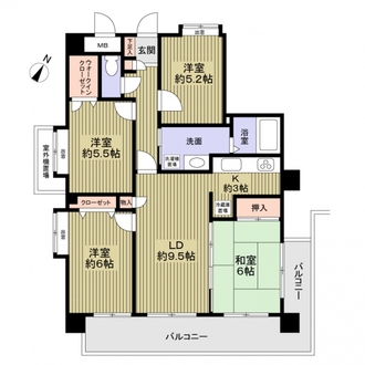 ベルアージュ井尻の間取図