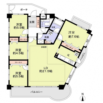 サンライズ大国屋館覚王山ガーデンの間取図