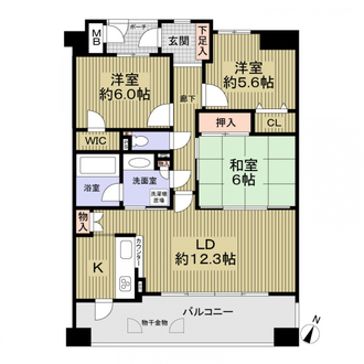 ネオグランデ鹿山の間取図