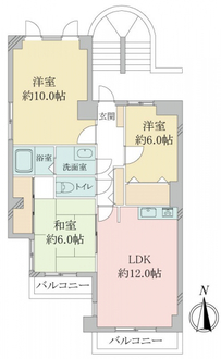 サンプリンス伊丹Ａ棟の間取図