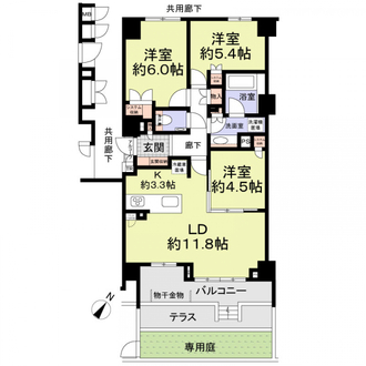 ローレルコート滝川町ヒルズの間取図