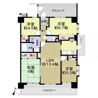 宝マンション千代田橋第３の間取図