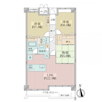 ユニーブル御影山手の間取図