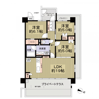 ダイアパレス八事柏木町の間取図