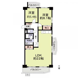 星和花塚コーポラスの間取図