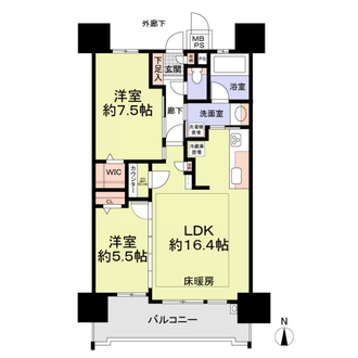 ライオンズミッドナゴヤレジデンスの間取図