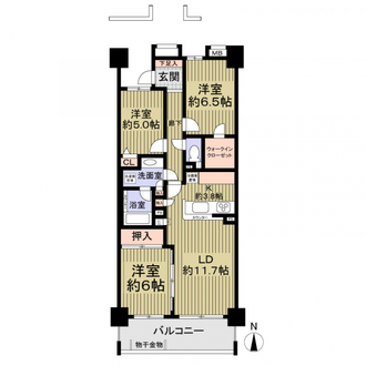 グランドメゾン茶屋が坂の間取図