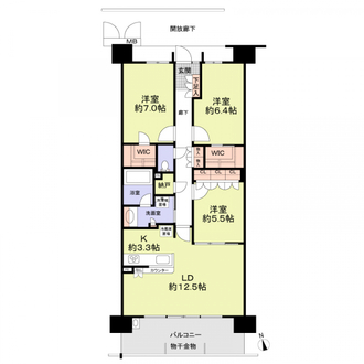 ポレスターセントラルシティ名西参番館の間取図