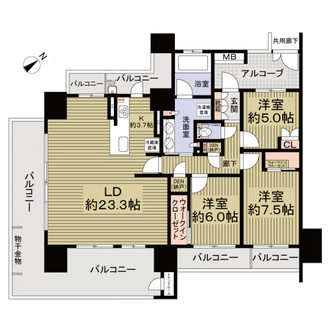 バンベール星ヶ丘ヒルズの間取図