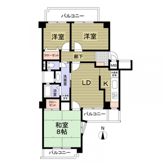 グローリアス藤ケ丘の間取図